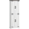 HOMCOM 72" Tall Pantry Cabinet, Farmhouse Freestanding Kitchen Storage Cabinet with Adjustable Shelves for Dining Room, White
