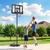 Soozier Portable Basketball Hoop, 5ft-10ft Height Adjustable with Wheels