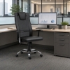 Vinsetto Ergonomic Office Chair with Thick Padded Headrest, Mesh Computer Desk Chair with Tilt Function, Armrest, Black
