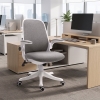 Vinsetto 360° Swivel Office Chair Task Chair, Breathable Fabric Computer Chair with Flip-up Arms and Adjustable Height, Grey
