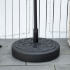 Outsunny 77 lb Heavy Duty Patio Umbrella Base, 22" Round Market Umbrella Stand for Deck, Outdoor, Backyard, Black