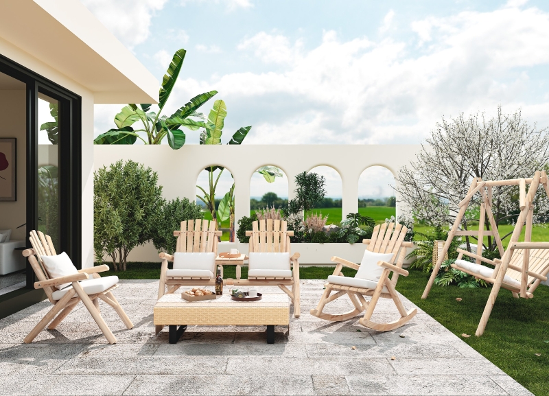 Tranquil Garden Patio Scene