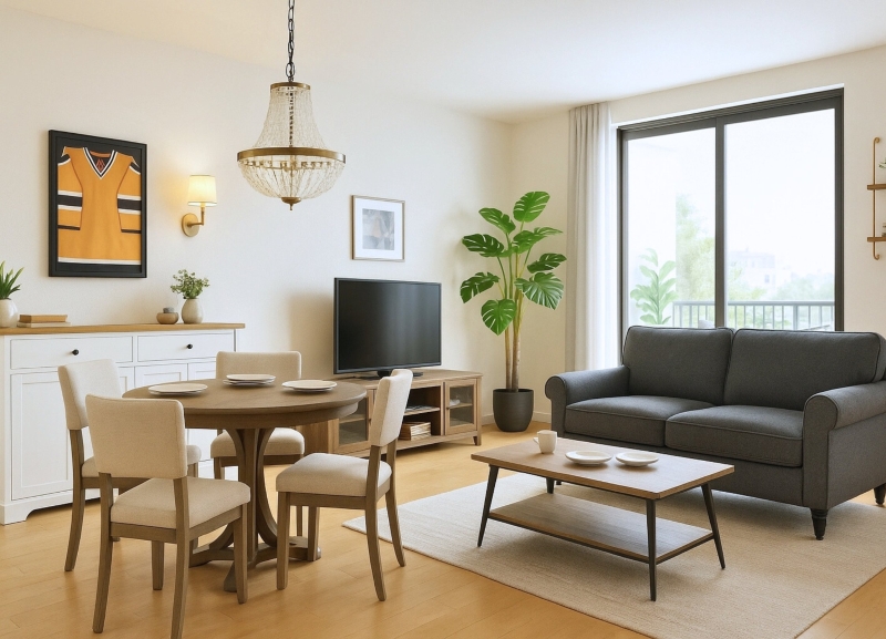 Cozy living and dining space