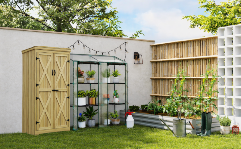 Garden Growing Corner Setup