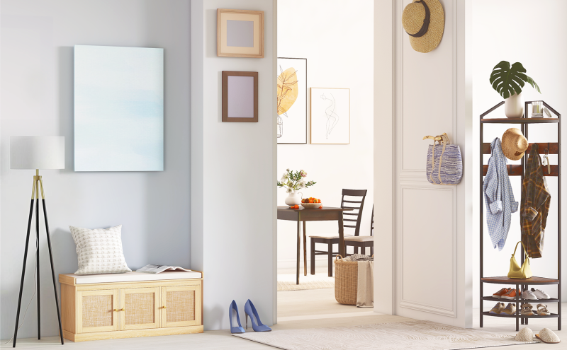 Light Filled Entryway with Natural Touches