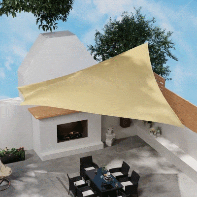 Outsunny 20' x 13' Rectangle Patio Shade Canopy - Sand