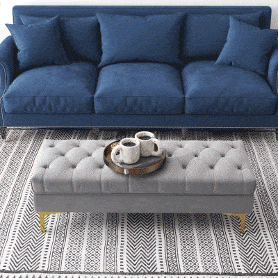 HOMCOM End of Bed Bench, Upholstered Bench, Entryway Shoe Bench with Button Tufted for Living Room, Bedroom, Grey