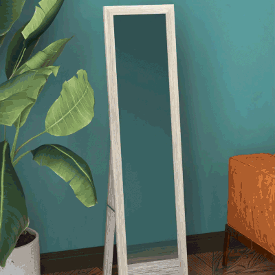 HOMCOM 15" x 62" Full Length Mirror for Bedroom, Free Standing Dressing Mirror, Wall Mirror for Living Room, Grey