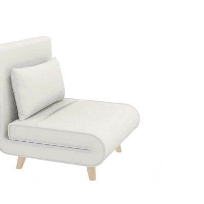 HOMCOM 2-in-1 Adjustable Chair Bed Sofa, Beige