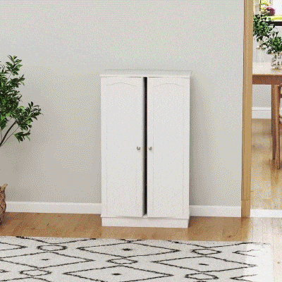 HOMCOM Freestanding Pantry Cabinet 41 Inch Kitchen Pantry with Spice Racks and Adjustable Shelves for Home Use, White