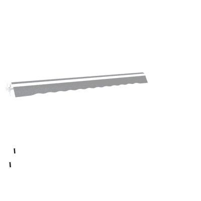 Outsunny 13' x 8' Manual Retractable Patio Awning Sun Shade Outdoor Deck Window Door Canopy Shelter Aluminum Frame Grey