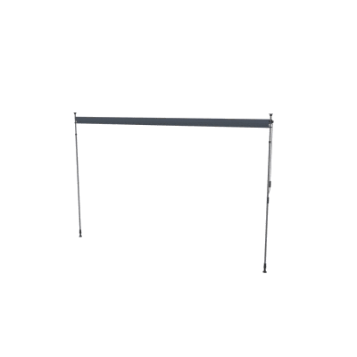 Outsunny 11.5' x 10' Manual Retractable Patio Awning, Outdoor Privacy Screen with UPF30+ & Water-Resistant Fabric, Dark Grey