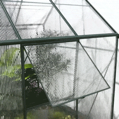 Outsunny 8.2' x 6.2' Greenhouse Aluminum Frame with Temperature Controlled Window