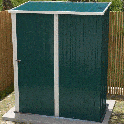 Outsunny 5' x 3' Outdoor Storage Shed, Steel Garden Shed with Single Lockable Door, Tool Storage Shed for Backyard, Green