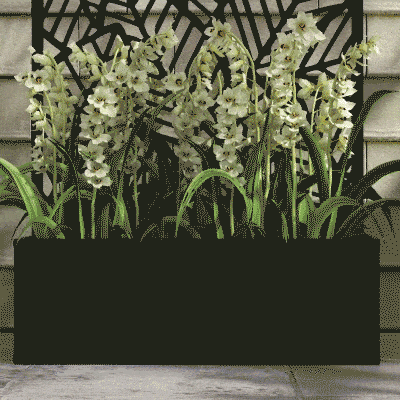 Garden Bed 24" L x 9" W x 44.5" H Black