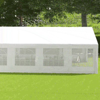 Outsunny 20' x 40' Heavy-Duty Wedding Tent, White Gazebo Canopy