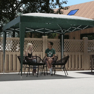 Outsunny 9.7'x9.7' Outdoor Pop Up Party Tent Wedding Gazebo Canopy with Carrying Bag (Green)