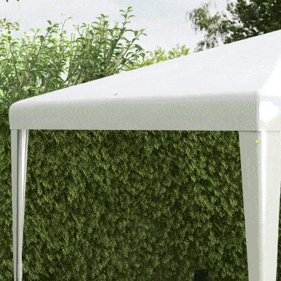 Outsunny 10x10ft Party Tent Portable Gazebo, Folding Garden Canopy Event Shelter Outdoor Sunshade White