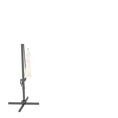 Outsunny 10' Offset Patio Umbrella Cantilever Umbrella with Aluminium Pole 360° Rotation and Tilt Adjustment, White