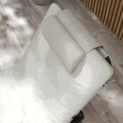 Outsunny Folding Lounge Chair with 4-level Reclining Back & Cushion, Beige
