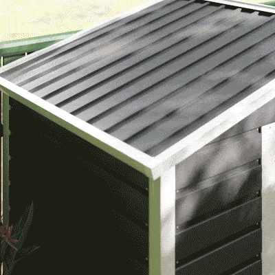 Outsunny 7' x 4' Outdoor Storage Shed, Metal Garden Shed with Lockable Doors and Gloves for Backyard, Garden, Patio, Dark Grey