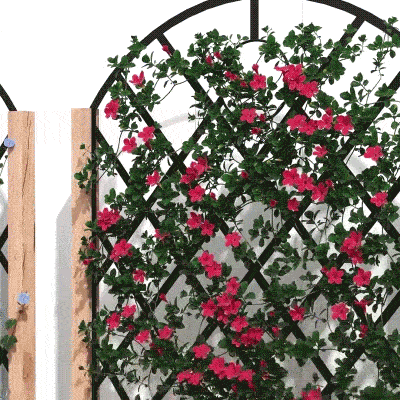 Outsunny Raised Garden Bed with Metal Trellis, Elevated Planter Box with Wheels and Drainage Holes, 20.5" x 9.8" x 38.2", Brown