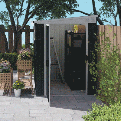 Outsunny 4' x 6' Outdoor Storage Shed, Metal Garden Shed with Window, 2 Vents and Lockable Door for Backyard, Garden, Patio