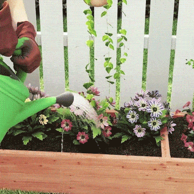 Outsunny Wooden Planter Box with Trellis and Drainage Holes