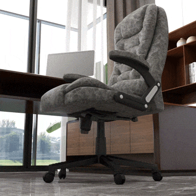 HOMCOM Massage Office Chair with Heat, Reclining High Back, Gray
