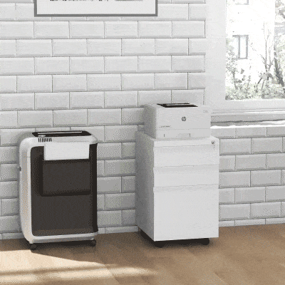 Vinsetto 3 Drawer File Cabinet with Lock, Steel Vertical Filing Cabinet with 5 Wheels and Hanging Bar for A4/Legal/Letter Size Files, Printer Stand with Pre-Assembled Body, White