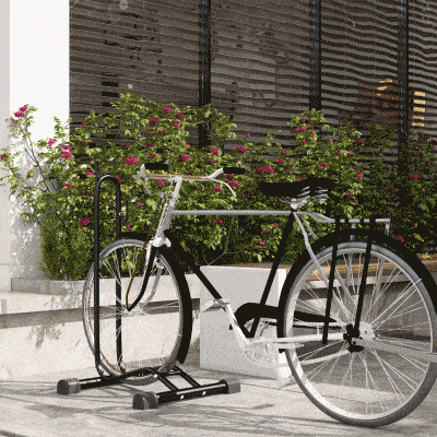 Soozier Vertical & Horizontal Bike Rack Bicycle Storage Stand with Adjustable Hooks, Fits 6"-28" and 700c Bikes