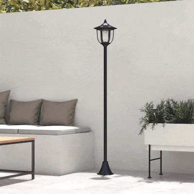 Outsunny Solar Torch Lights Outdoor Garden Lighting 6 LED Water-Resist Auto On/Off 6 Hours