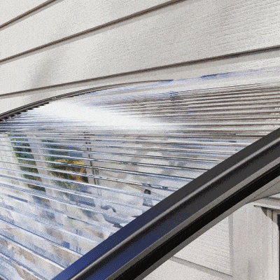 Outsunny Window Awning Door Canopy, Polycarbonate Cover Patio Awnings, 30" x 50", White