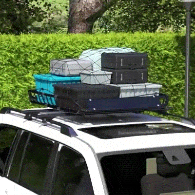 Soozier Roof Rack Cargo Carrier Basket, 150LBS Heavy Duty Roof Basket, 46" x 36" x 4.5" Rooftop Cargo Carrier for SUV, Truck