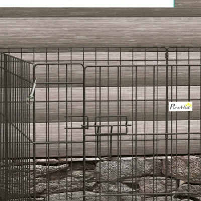 PawHut 30inch Foldable Metal Exercise Pet Playpen Yard Dog Puppy Kennel Cage 8 Panel